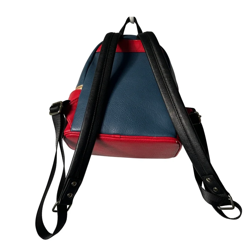 Loungefly Marvel Captain America Star Emblem Mini Backpack Red Blue Gold